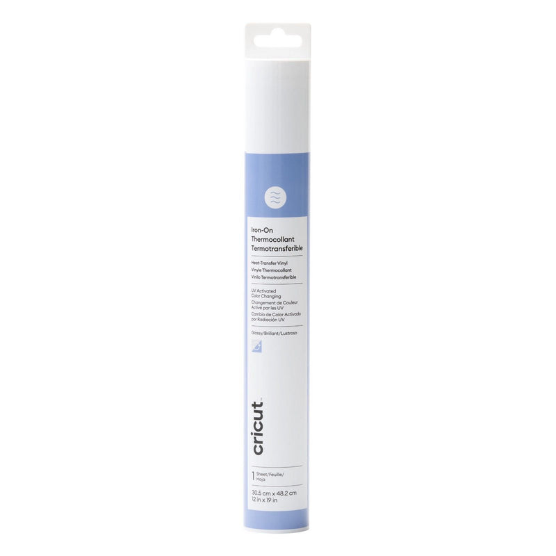 Load image into Gallery viewer, Cricut • iron-on uv color change 48x30cm white to pastel blue
