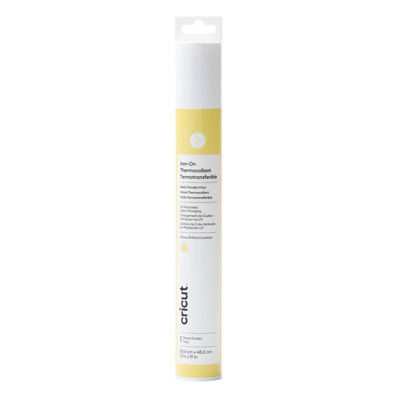 Load image into Gallery viewer, Cricut • iron-on uv color change 48x30cm white to pastel yellow
