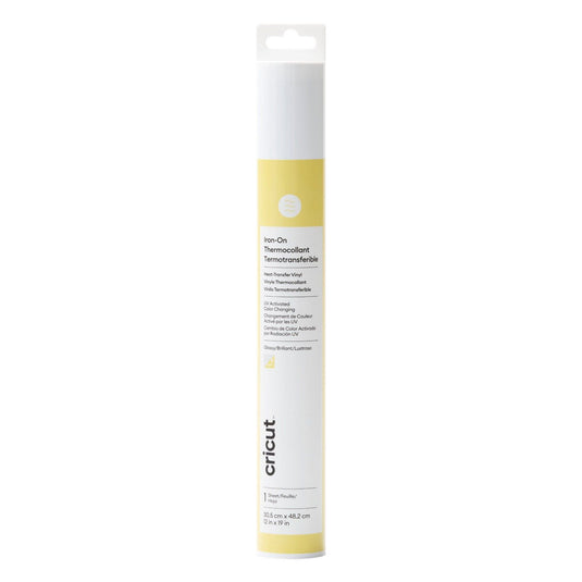 Cricut • iron-on uv color change 48x30cm white to pastel yellow