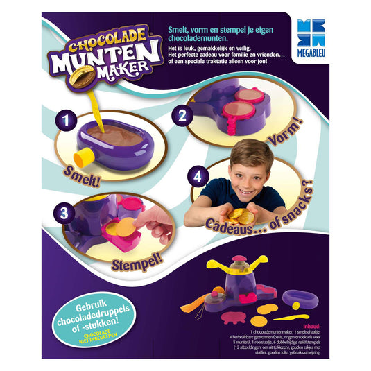 Megableu chocolade munten maker
