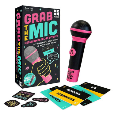 Megableu grab the mic - karaoke partyspel - muziekspel voor 2-10 spelers - bekend van tiktok - nederlandstalige versie