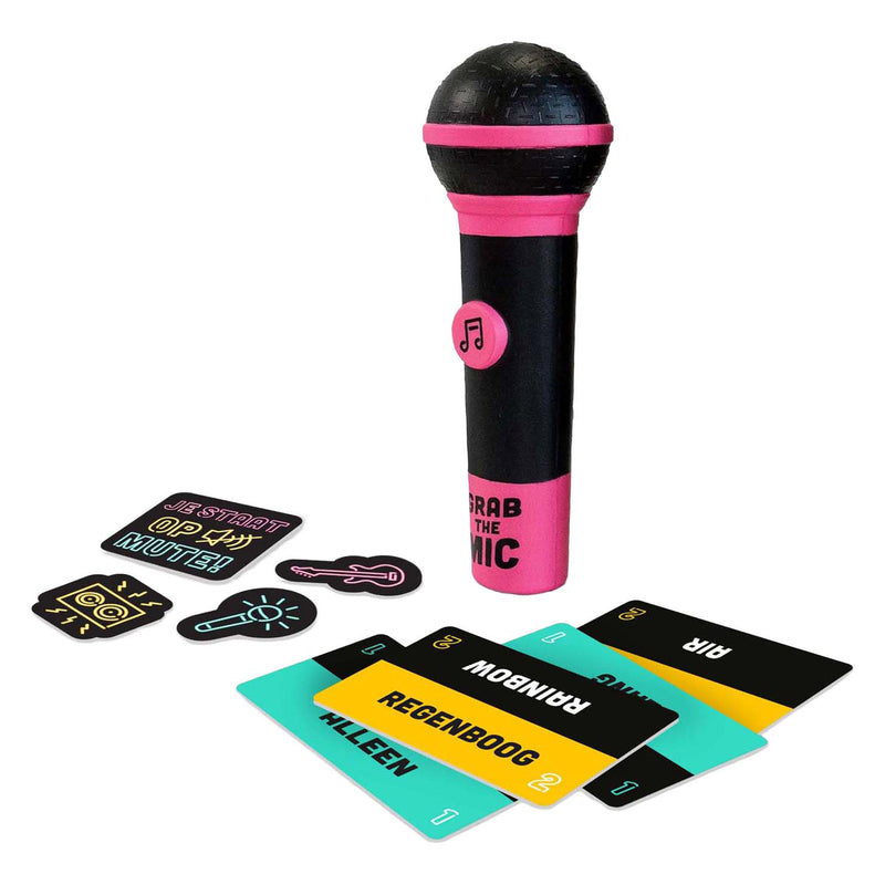 Load image into Gallery viewer, Megableu grab the mic - karaoke partyspel - muziekspel voor 2-10 spelers - bekend van tiktok - nederlandstalige versie
