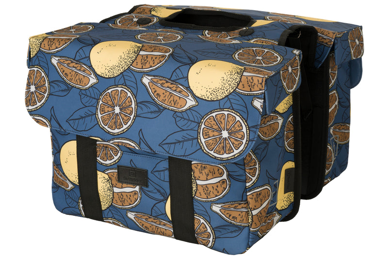 Load image into Gallery viewer, Fastrider nyla - dubbele fietstas - 32l - waterafstotend recycled polyester - mik systeem - geel - reflectie - regenoren
