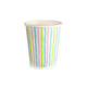 Duni papieren bekers stripes multi 24cl pak a 10 stuks