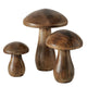 Boltze home paddenstoelset terjol mangohout 3-delig effen h7-13cm