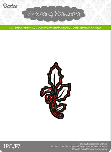 Darice • die cut stencil holly small