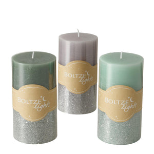 Boltze home stompkaars mariza ø7xh13cm , grey, sage green, silver colour-mix