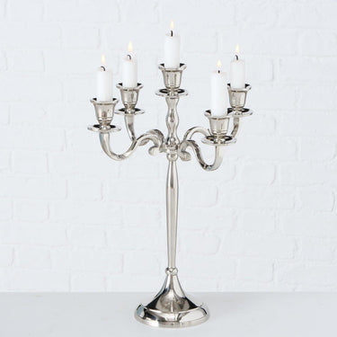 Boltze home kandelaar victoria zilver 27x38cm