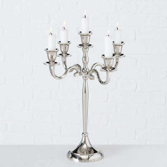 Boltze home kandelaar zilver 27x38cm