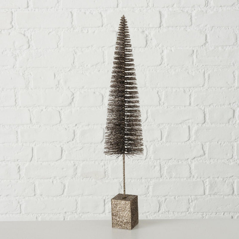 Load image into Gallery viewer, Boltze home kerstboom tarvo glitter h50cm dia11cm bruin groen
