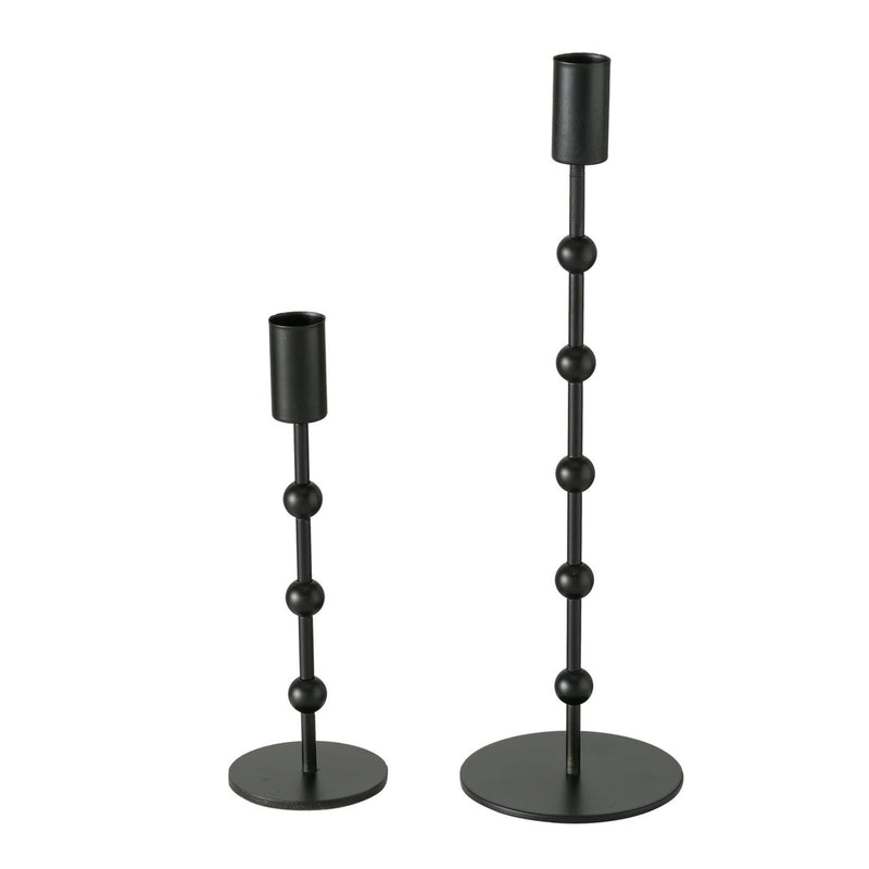 Load image into Gallery viewer, Boltze home kandelaar metaal zwart 2 dlg. h20-30cm
