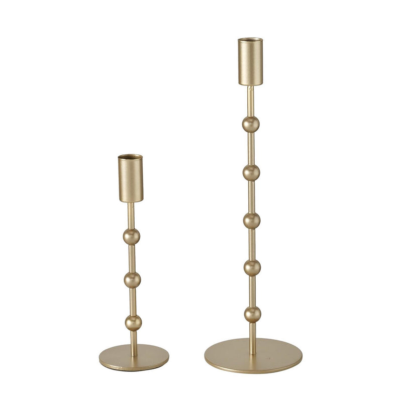 Load image into Gallery viewer, Boltze home kaarsenstandaardset kimberly 2delig goud
