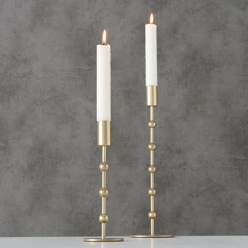 Load image into Gallery viewer, Boltze home kaarsenstandaardset kimberly 2delig goud
