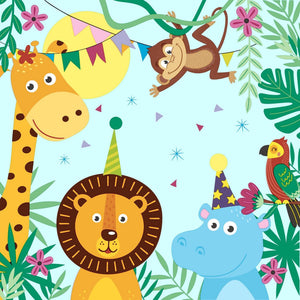 Duni servetten party animals 33x33cm 20-delig