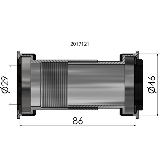 Trapas Elvedes SRAM DUB BB386