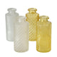 Boltze home vaas panja geel 4-delige set h14cm