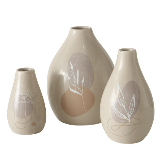 Boltze home vaas stona aardewerk set a 3 h8 11 12cm