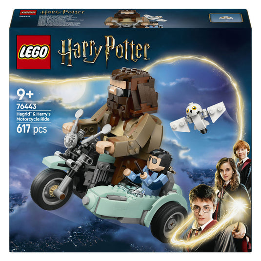 Lego harry potter™ hagrid™ en harry's rit op de motor magisch - 76443