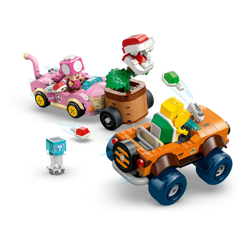 Load image into Gallery viewer, Lego super mario kart 72044 achtervolging met de piranha plant
