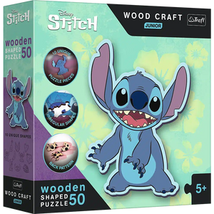 Disney trefl houten lilo stitch junior puzzel van - 50 stukjes