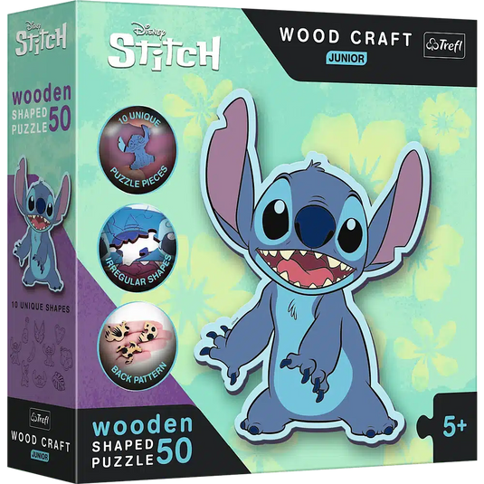 Disney trefl houten lilo stitch junior puzzel van - 50 stukjes