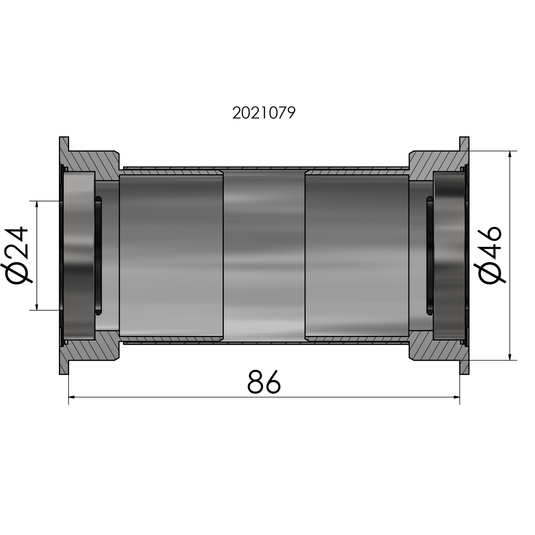 Elvedes trapas adapter Press Fit BB386 Shimano 24mm