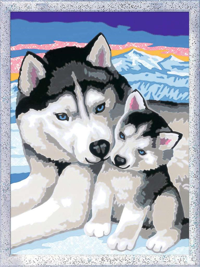 Load image into Gallery viewer, Ravensburger creart cute huskies
