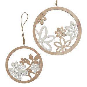 Boltze home houten hangerset maryana 2-delig rond ø13-17cm
