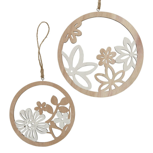 Boltze home houten hangerset maryana 2-delig rond