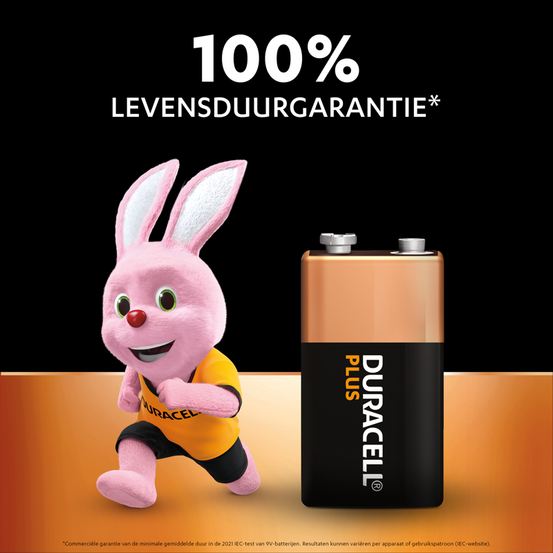 Load image into Gallery viewer, Duracell plus alkaline 100% 9v 6lr61 per stuk
