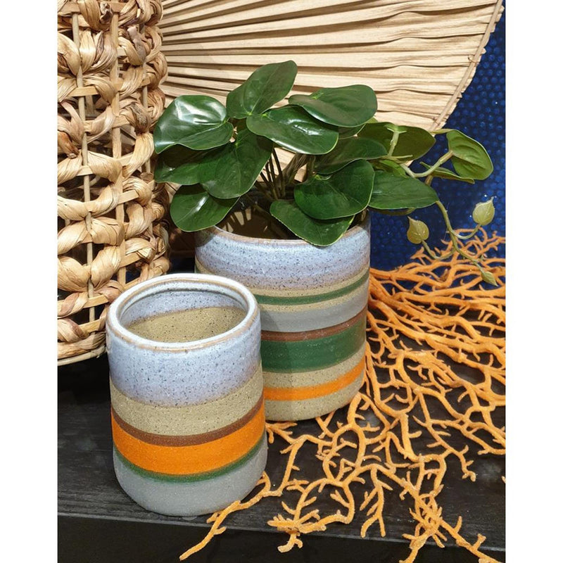 Afbeelding laden in galerijviewer, Hbx natural living vaas bomba ã˜11xh13cm bloempot bomba ã˜11xh13cm
