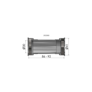 Elvedes bracketset press fit bot.bracket press fit 41mm bb86-92 shim.