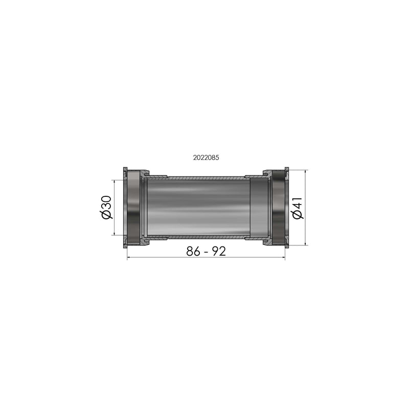 Load image into Gallery viewer, Elvedes bracketset press fit bot.bracket press fit 41mm bb86-92 shim.
