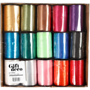 Creotime cadeaulint, b: 10 mm, 15x250 m, diverse kleuren