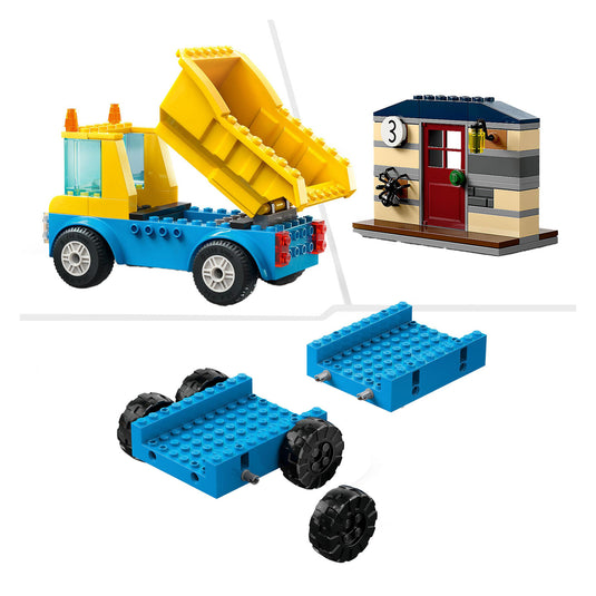 Lego city 60391 kiepwagen, bouwtruck en sloopkraan