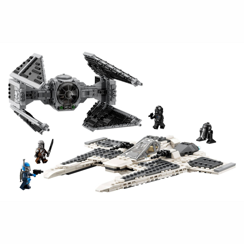 Load image into Gallery viewer, Lego star wars 75348 mandalorian fang fighter vs. tie interceptor set
