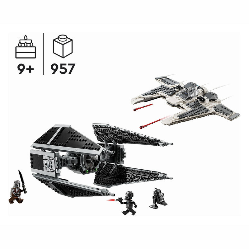 Load image into Gallery viewer, Lego star wars 75348 mandalorian fang fighter vs. tie interceptor set
