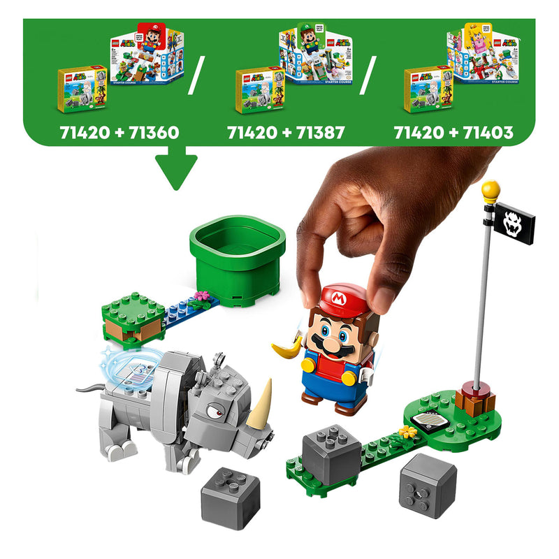Load image into Gallery viewer, Lego LEGO Super Mario 71420 Uitbreidingsset: Rambi de Neushoorn
