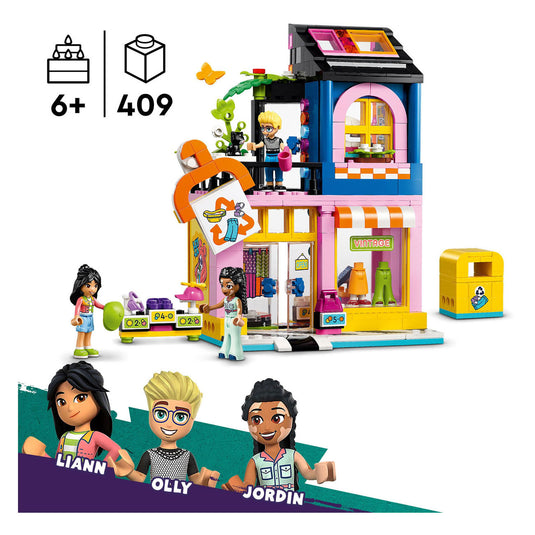 Lego friends 42614 vintage kledingwinkel