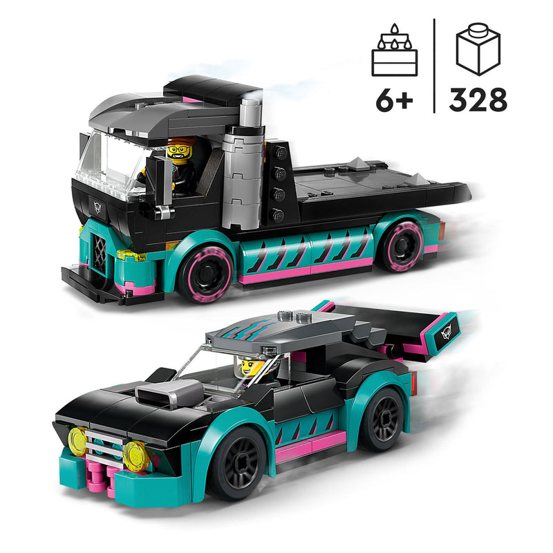 Load image into Gallery viewer, Lego LEGO City 60406 Raceauto en Transporttruck
