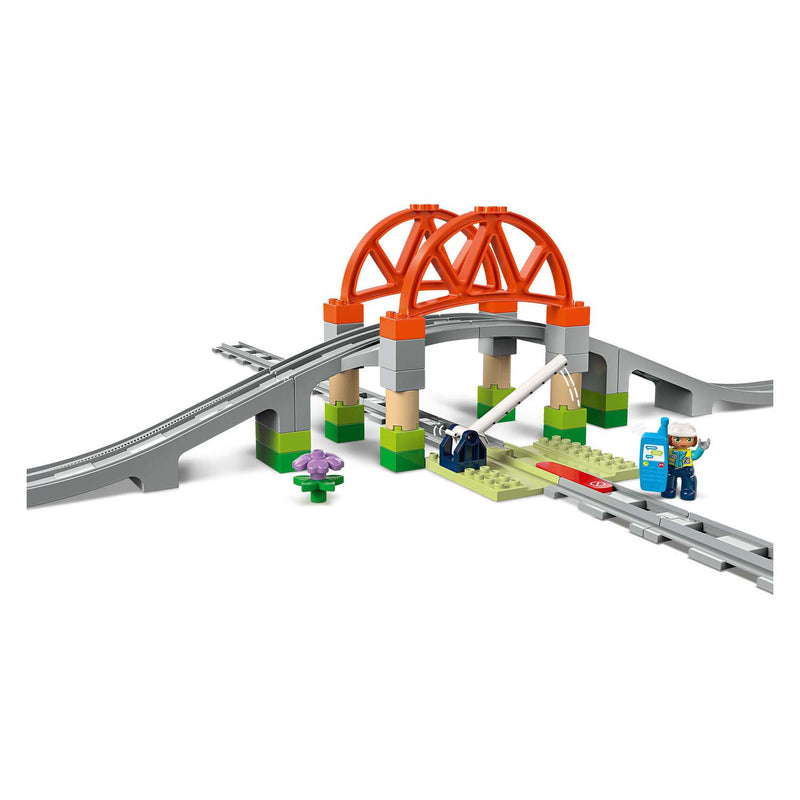 Load image into Gallery viewer, Lego duplo town 10426 treinbrug en rails uitbreidingsset
