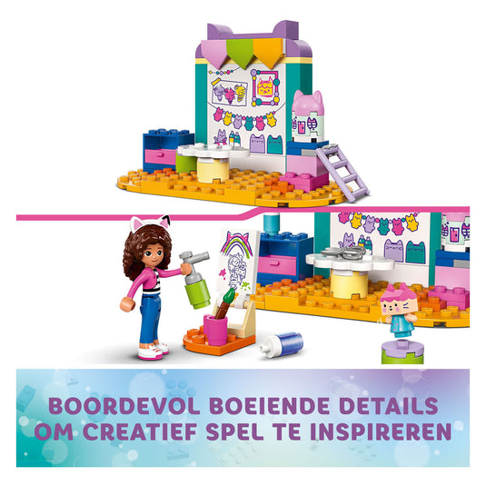 Lego gabby's poppenhuis 10795 knutselen met babykitty