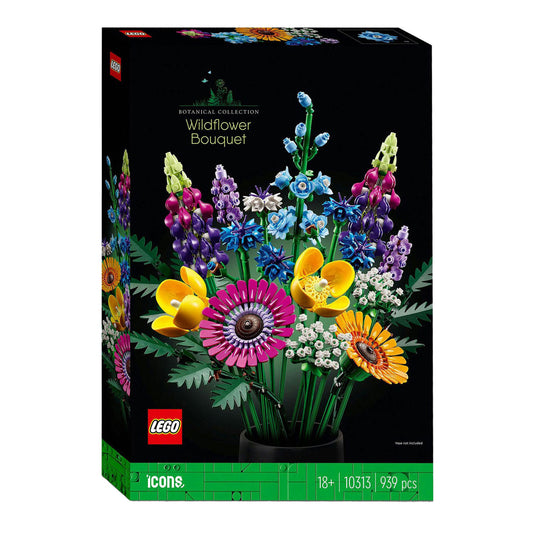 Lego icons wilde bloemen boeket bouwset voor volwassenen, botanical collection - 10313