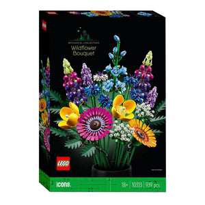 Lego icons wilde bloemen boeket bouwset voor volwassenen, botanical collection - 10313