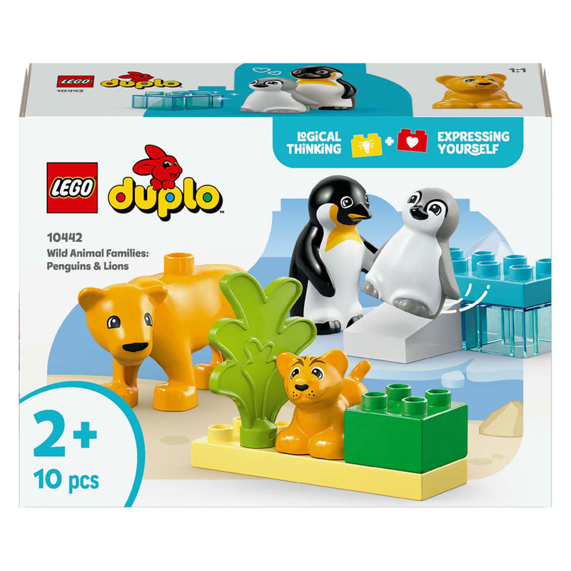 Load image into Gallery viewer, Lego duplo town 10442 families van wilde dieren: pinguïns en leeuwen
