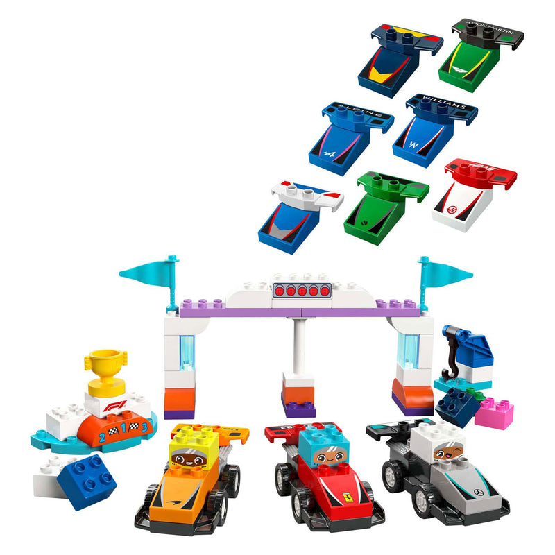 Load image into Gallery viewer, Lego duplo town 10445 f1 team racewagens en coureurs
