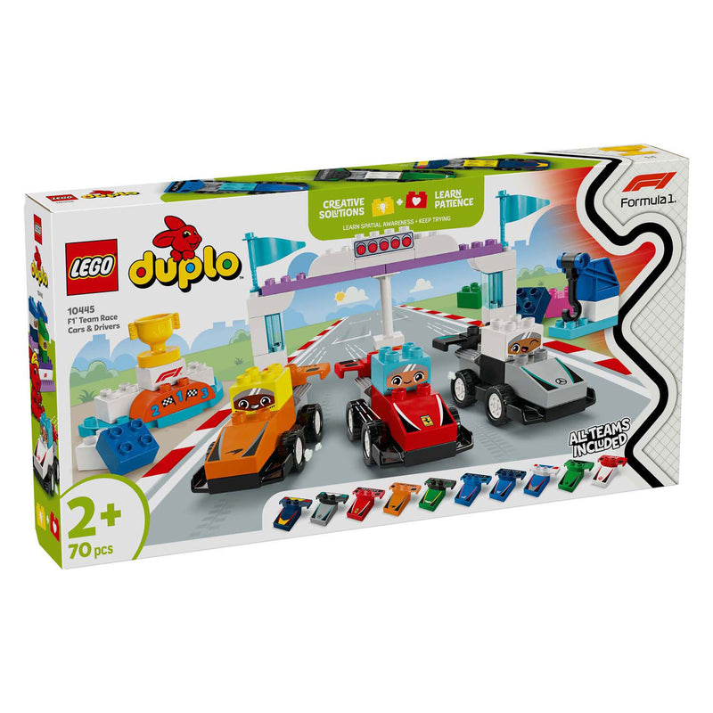 Load image into Gallery viewer, Lego duplo town 10445 f1 team racewagens en coureurs
