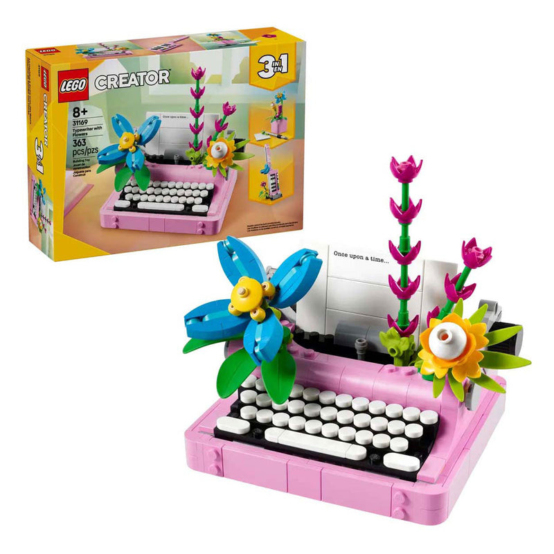 Load image into Gallery viewer, Lego creator 31169 typemachine met bloemen
