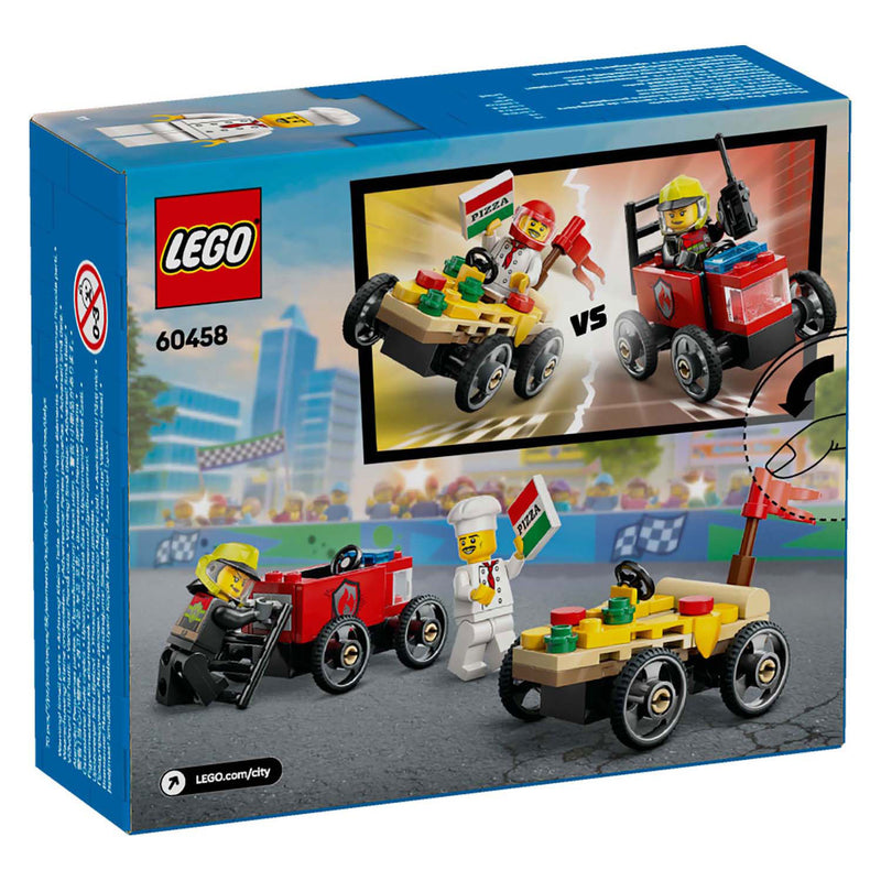 Load image into Gallery viewer, Lego city 60458 raceautopakket: pizzabestelwagen vs. brandweerauto
