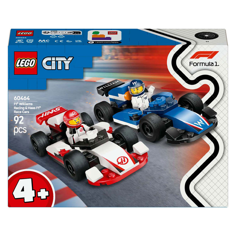 Load image into Gallery viewer, Lego city 60464 f1 williams racing en haas f1 racewagens

